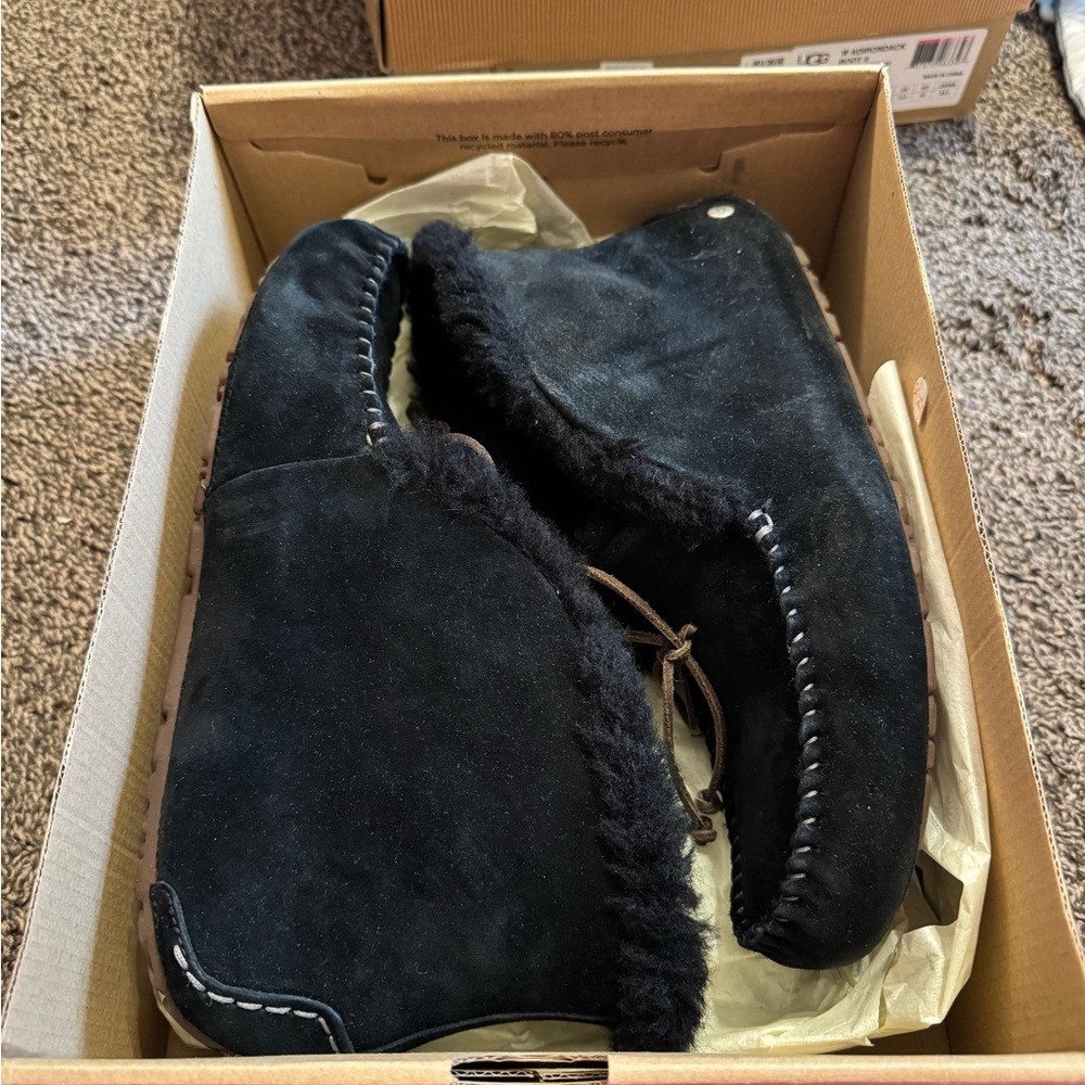 UGG Black Alena Moccasin Slippers